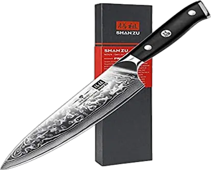 SHAN ZU Chef Knife 8 Inch Japanese Steel Damascus Kitchen Knife