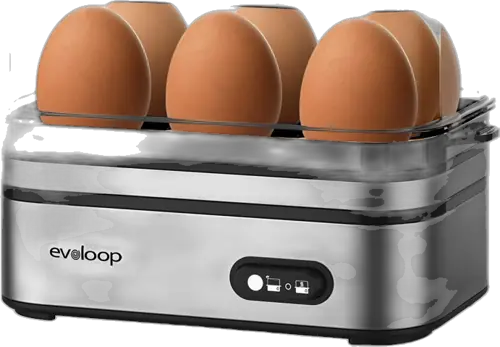 Evoloop Rapid Egg Cooker Electric 6 Eggs Capacity
