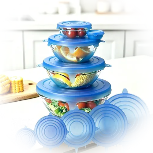 6PCS Reusable Silicone Stretch Lids