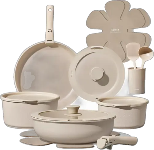 CAROTE 21pcs Pots and Pans Set Non Stick